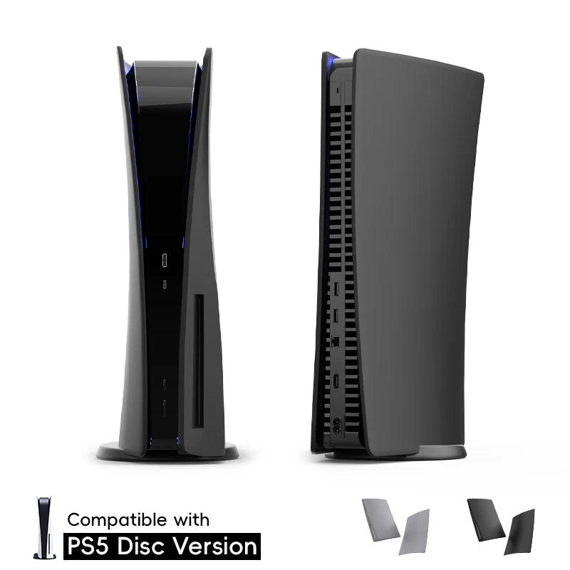 Black Faceplate Cover For PS5 Disc Console Replacement Shell Protective Gaming Accessories