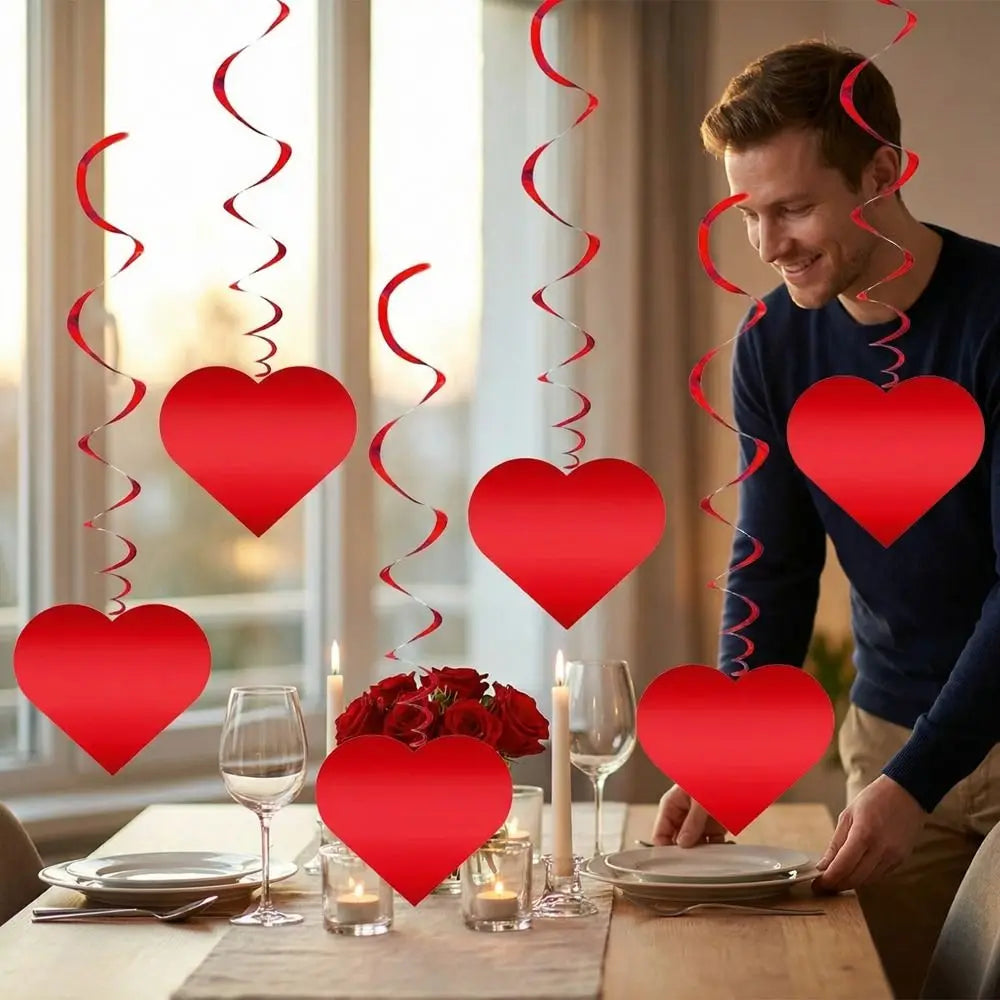 Romantic Valentine's Day Love Pulling DIY Decorations Love Flower Hanging Curtain Wedding Party Supplies