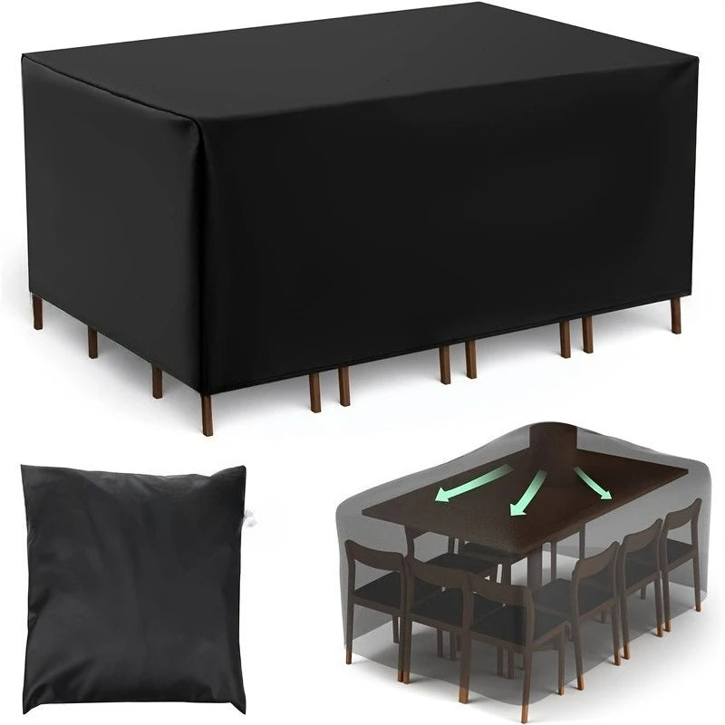 Outdoor Patio Furniture Cover Set - Rectangular Sofa Cover Set, Suitable for Covering Outdoor Furniture on Terraces and Lawns