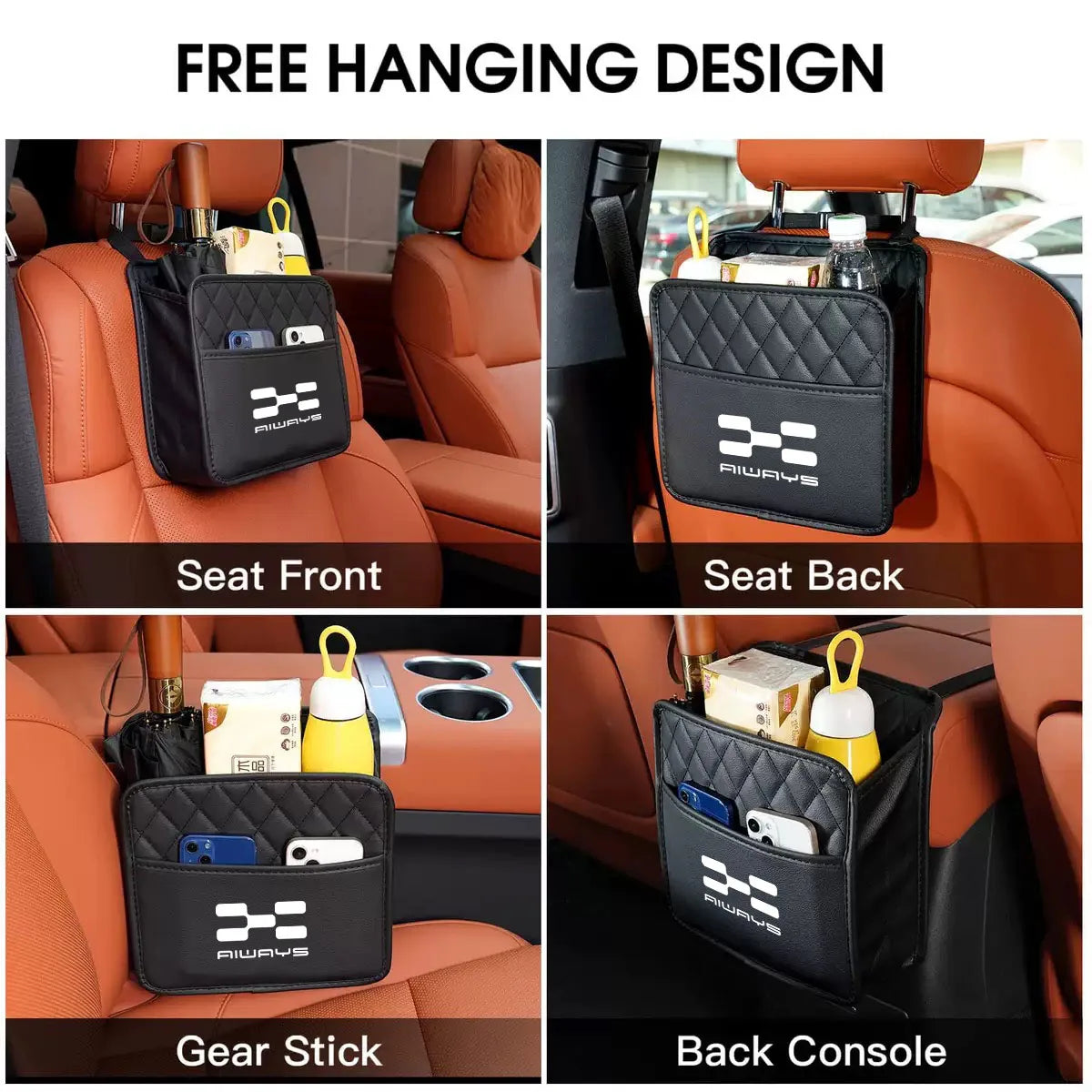 Car Backseat Large Capacity Storage Bag Protectors for Trip Kids Travel Multi Hanging For Aiways U5 PRO U6 U7 Accessories
