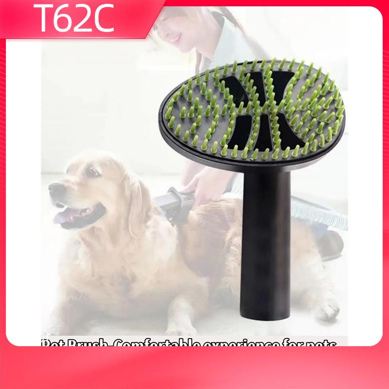 black and green pet grooming vacuum attachment and hair brush kit with a circular head featuring numerous bristles for effective pet hair removal and vacuum cleaner compatibility.