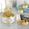 Elegant European Wedding Party Moon Baby Celebration Gold Wedding Candy Box Tower Bead Decorated Storage Box Packaging Sugar Box