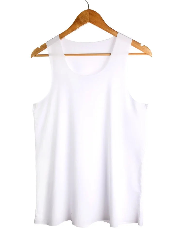 Men's vest Ice Silk seamless fitness summer slim-fit breathable underwear Youth sports hurdle sleeveless undershirt