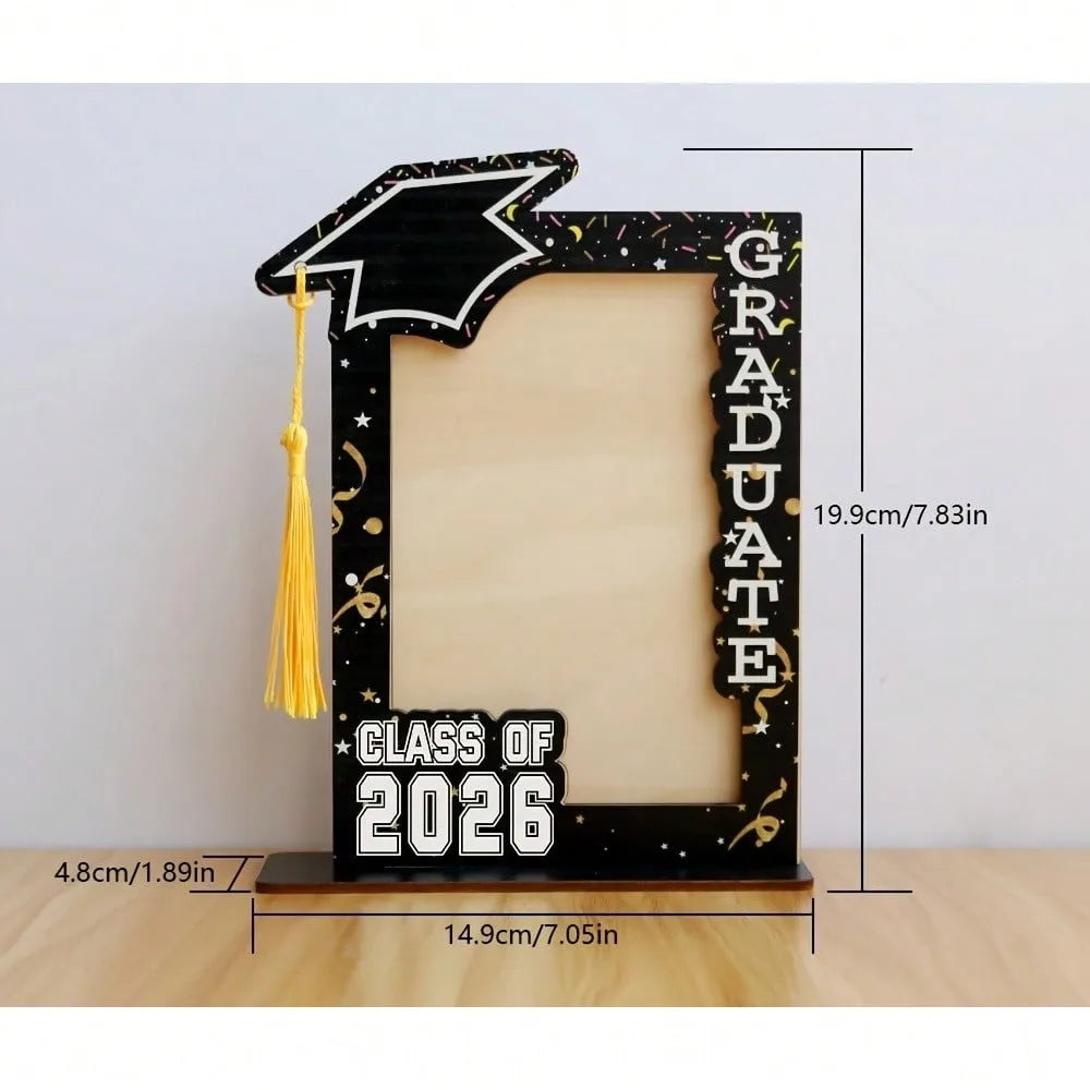 Graduation Frame Two Pieces Ornament 2026 Graduation Photo Frame For High School University Students Bookshelf Living
