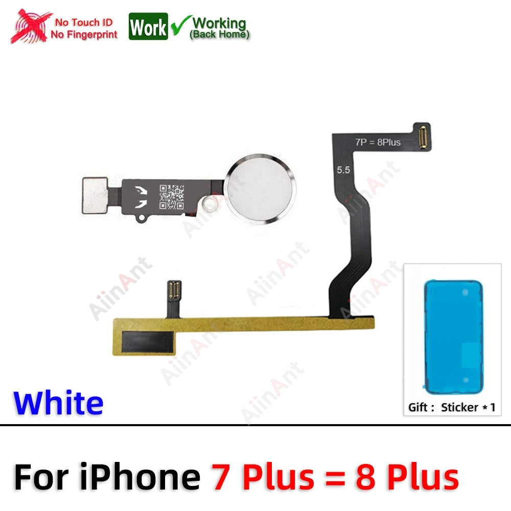 Waterproof Sticker + Flex For iPhone 7 8 6 6s Plus SE 2020 2022 2 3 Return Back Home Button Flex Cable Phone Parts