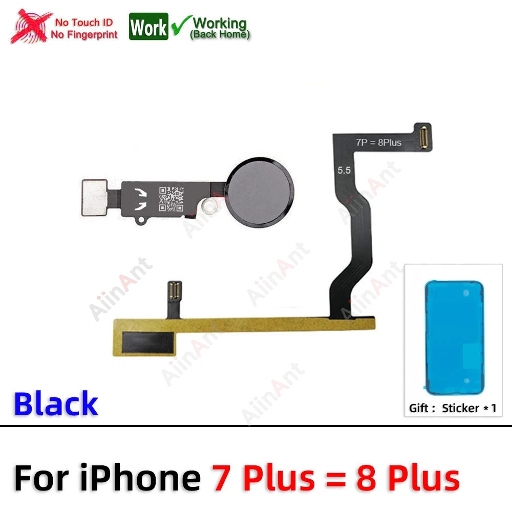 Waterproof Sticker + Flex For iPhone 7 8 6 6s Plus SE 2020 2022 2 3 Return Back Home Button Flex Cable Phone Parts