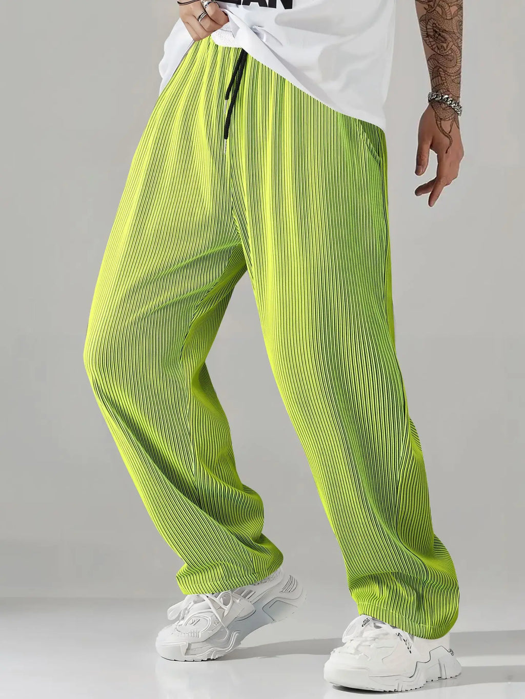 New Men's Casual Pants - Anti-Wrinkle, Non-Stretch, Breathable, Elastic, Stain-Resistant Straight-Leg Pants, Hip-Hop Streetwear