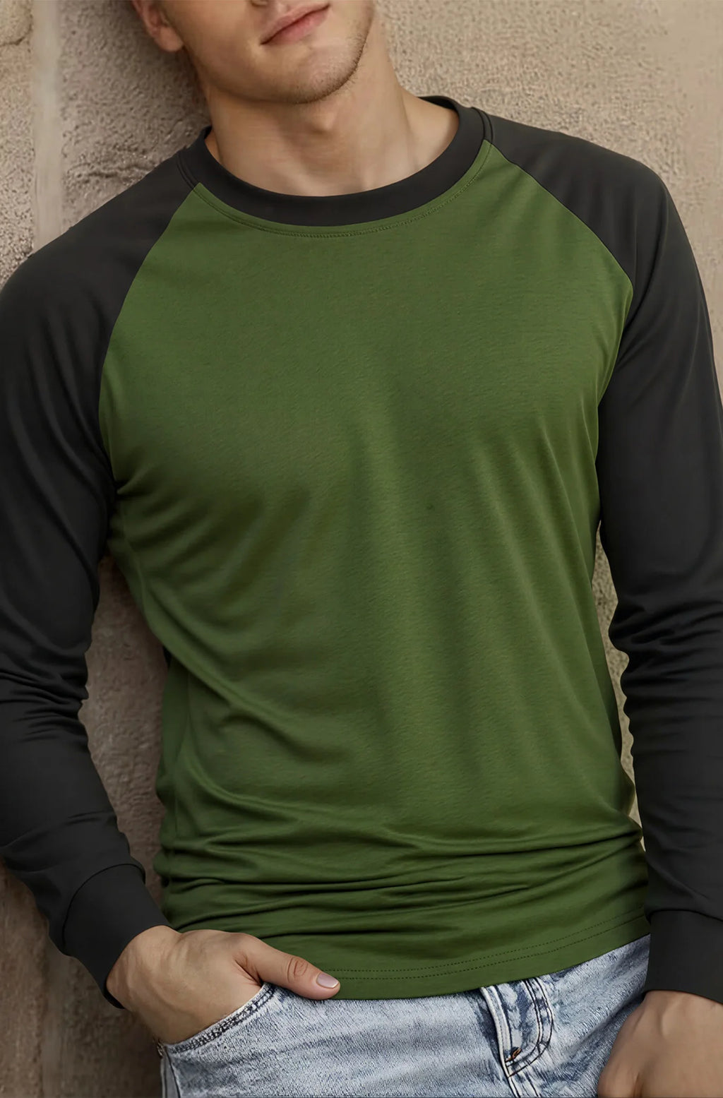 T Shirt for Men O-neck Casual Long Sleeve T-shirts Solid Color Men's Clothing Full Length Sleeve for Spring Summer Undershirts