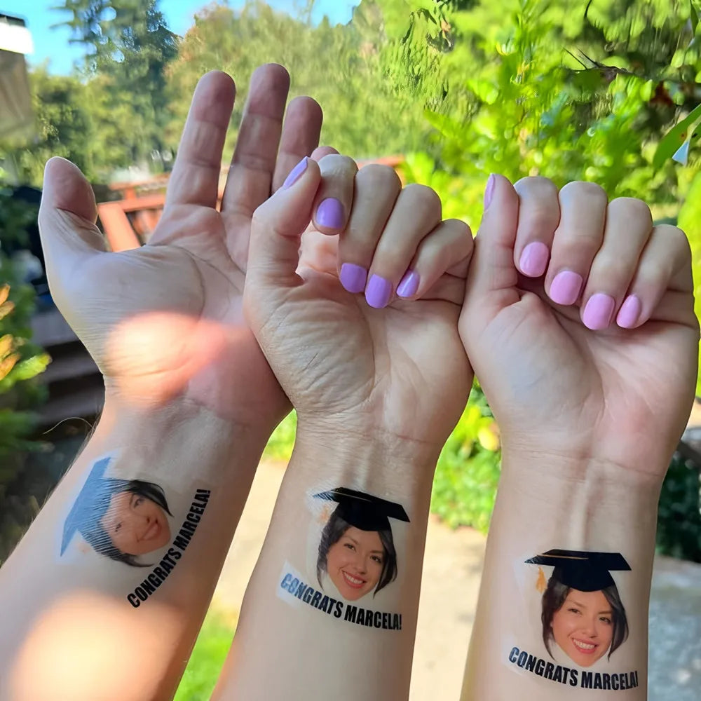 Custom Graduation Tattoos, Graduation Party Favors, Graduation Party Decorations, Grad Party Favors, High School Grad, College G