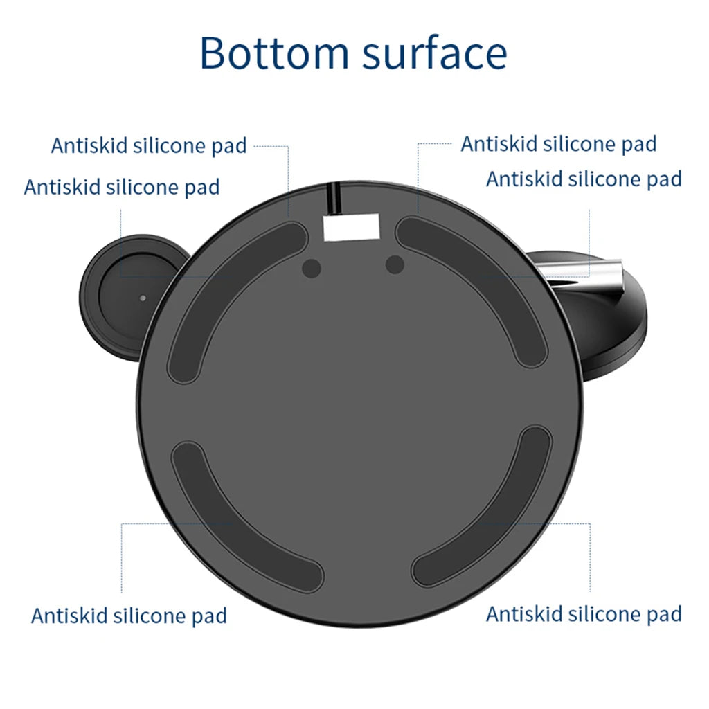 3 In 1 Magnetic Wireless Charger 15W Portable Fast Charging Pad for Phones Watch Earbuds