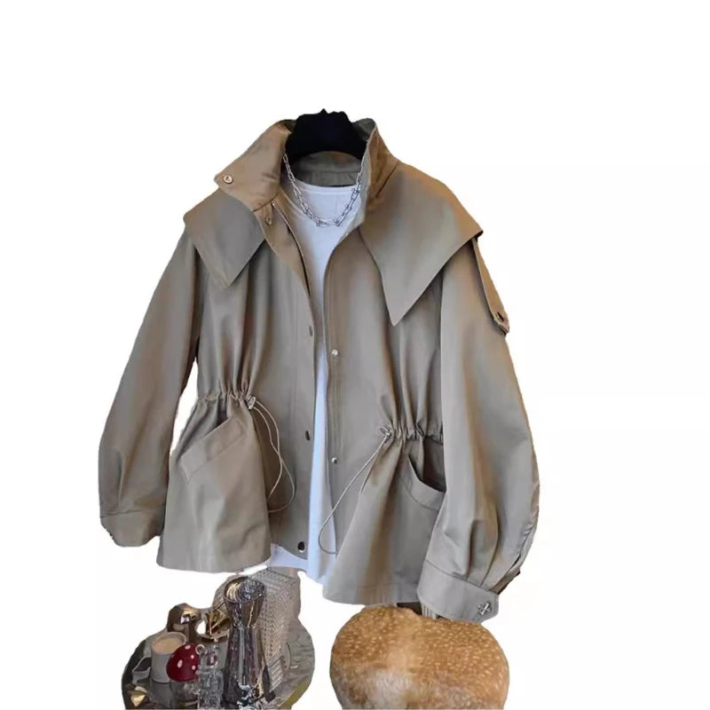 Women Jacket Korean Design Trench Loose Style Casual Windbreaker Coat Women's Spring and Autumn Outwear