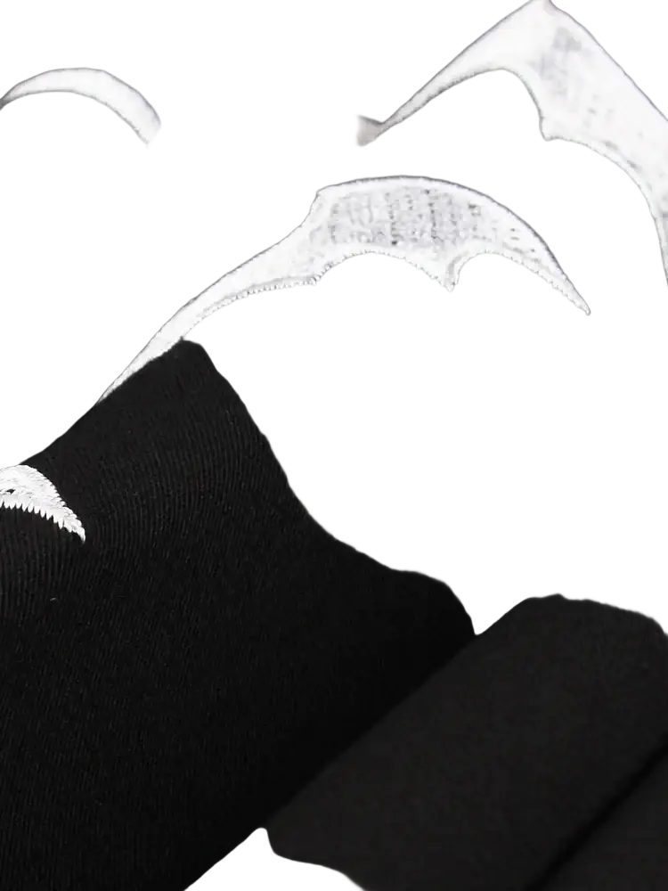 Black fabric with white embroidered bat designs on tonval bat embroidery vintage a line halloween dress for women