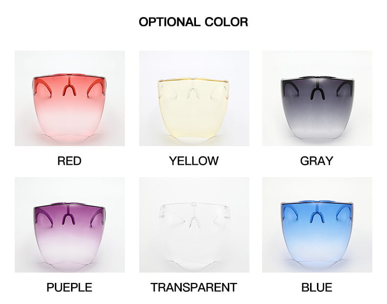 A sleek full face safety glasses protective face shield mask with a gradient-colored modern design and clear protective visor offering advanced protection glasses features.
