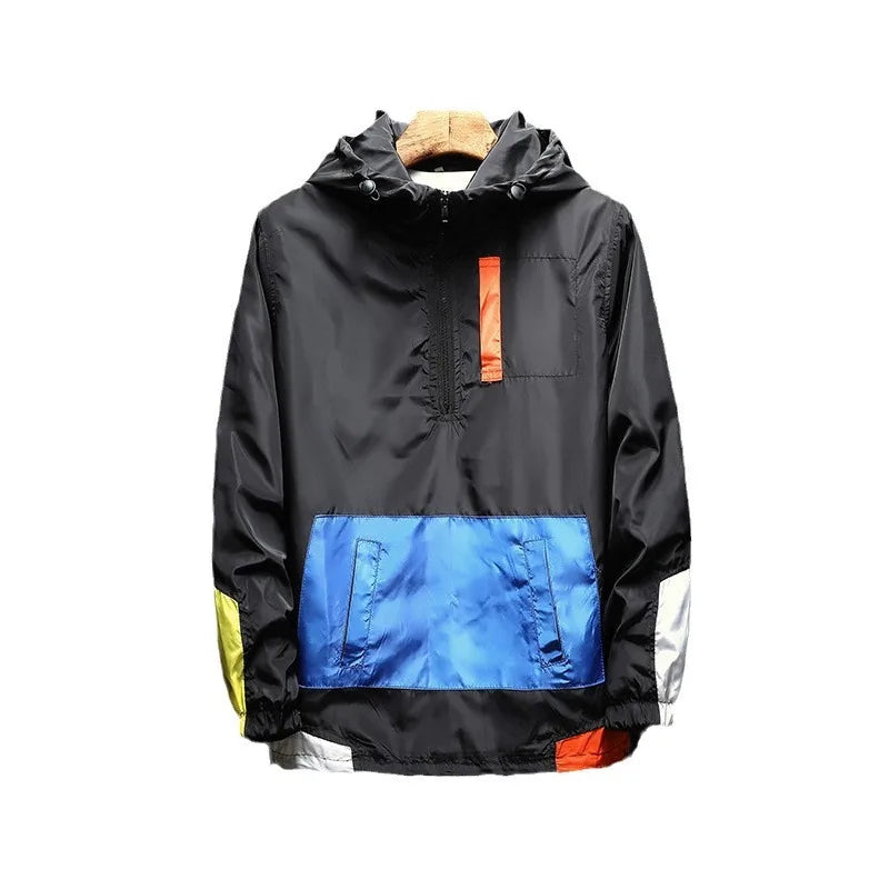 Men's Spring/Summer New Fashionable Casual Windproof Jacket Men's Mountaineering Outdoor Sports Thin Hoodie