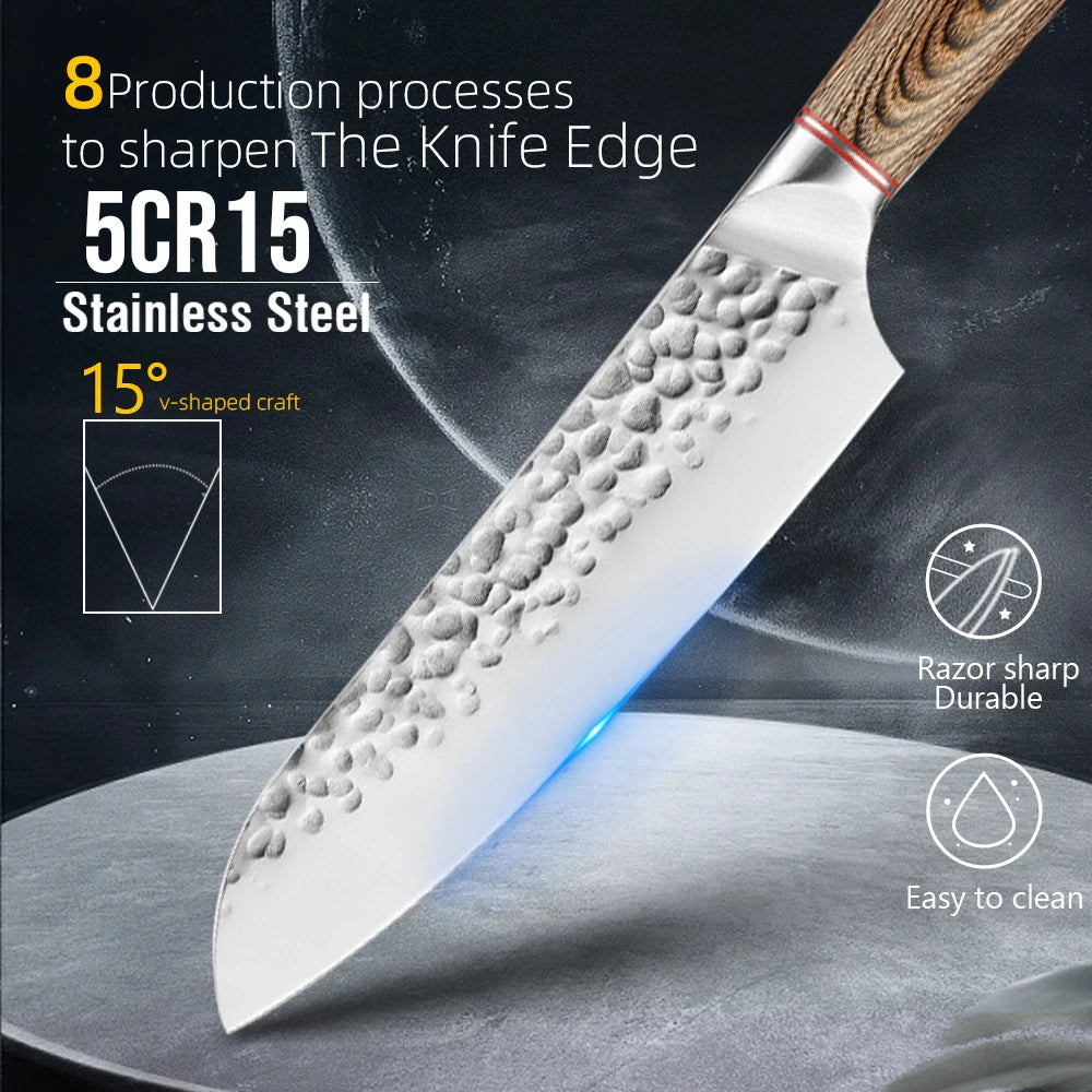 Kitchen Chef Knives Boning Knife Meat Cleaver Knife Hand Forged Hammer Knives Fruit Knife Kitchen Knife Boning for Cooking Tools