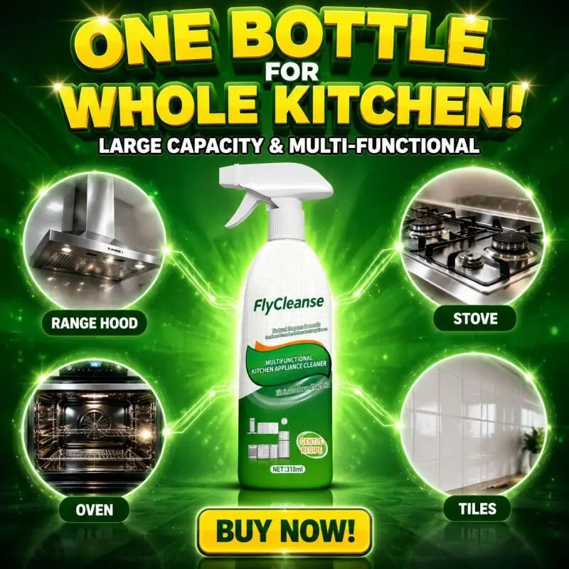 Kitchen Appliance Cleaner No Rinse Cleaning Spray Stain Remover Deodorizing Gentle Non Irritating for Fridge Stove Microwave