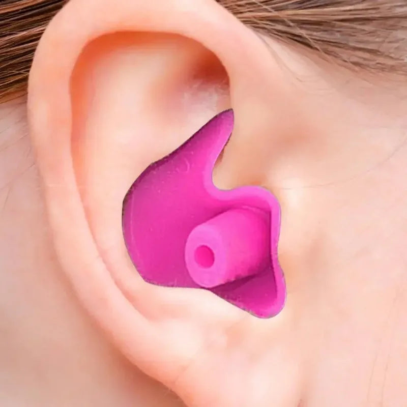 1 Pair Waterproof Silicone Earplugs - Soft Portable Swimming Accessories with Delicate Texture