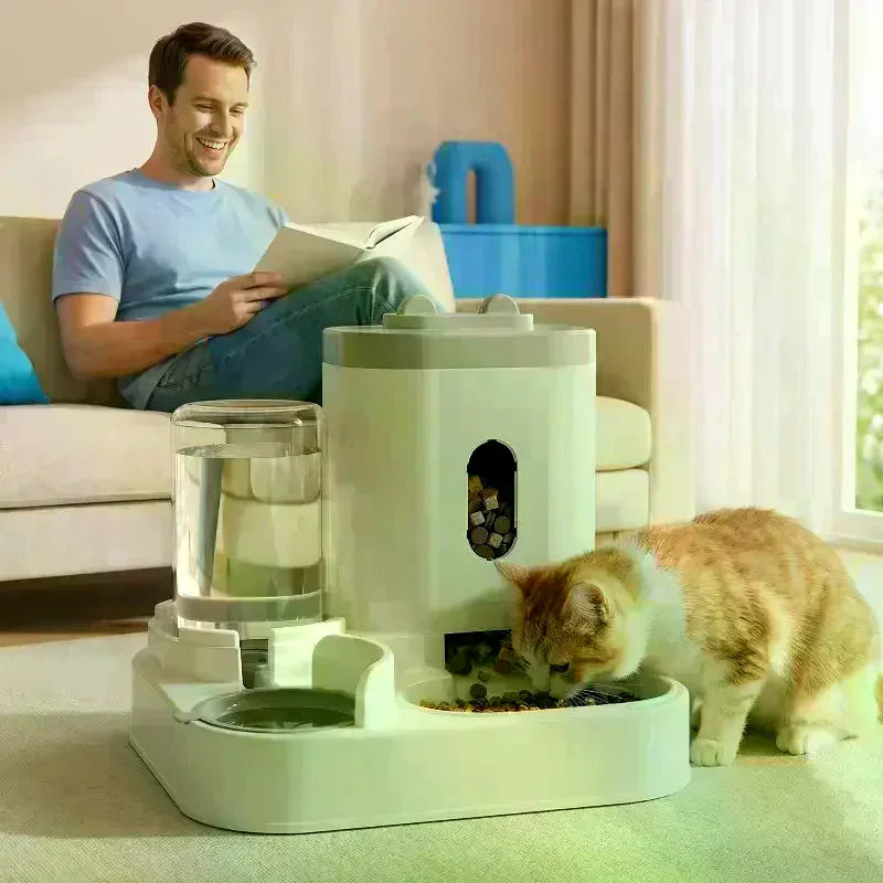 Pet Large-capacity Feeder Integrated Automatic Water Dispenser Cat Dog Feeding Pet Supplies