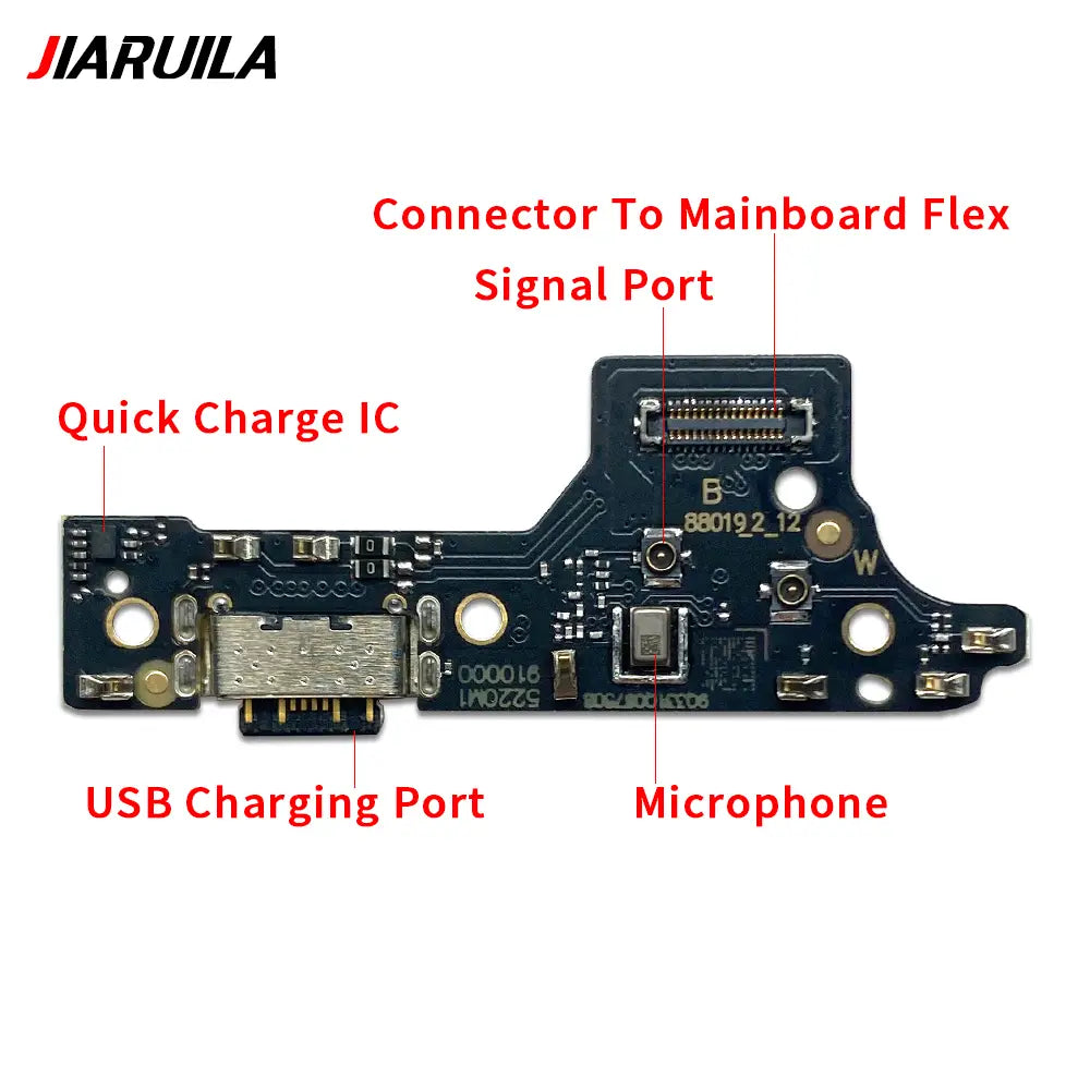 Cable flexible del puerto de carga USB de color negro de jiaruila para la serie Xiaomi Redmi, con contactos chapados en oro e IC de carga rápida integrado; ofrece mayor durabilidad y tiempo de protección, adecuado para la entrega mediante China Post.