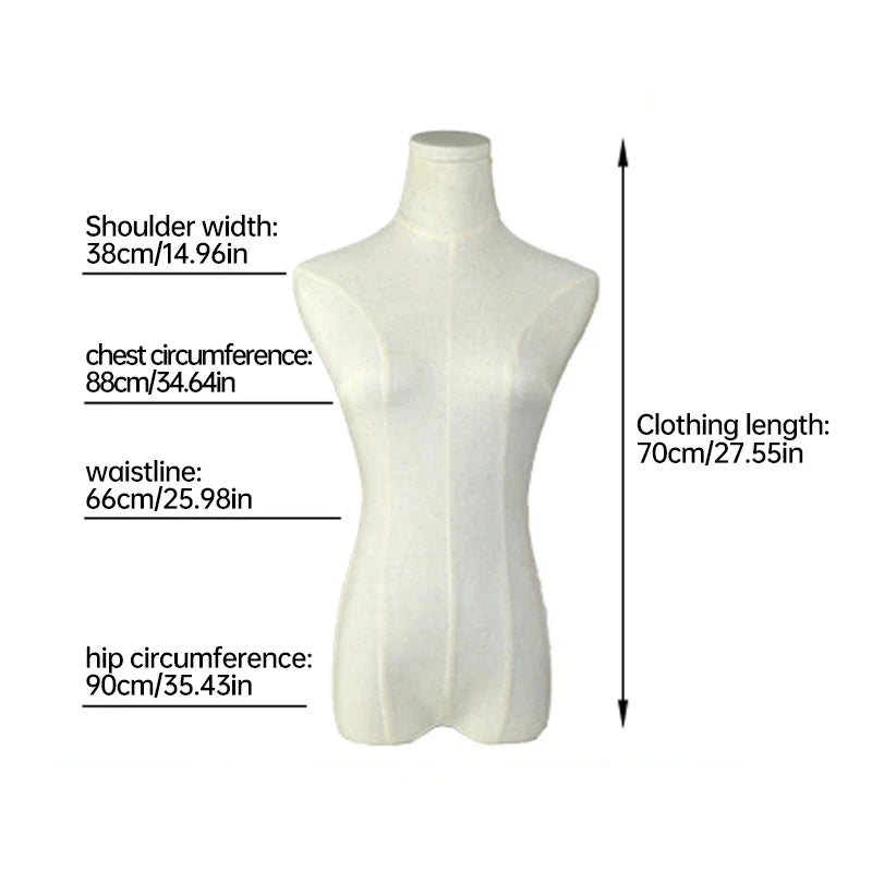 Wedding Dress Women's Mannequin Body Cover Display Replacement Dress Form Velvet Upper Body Makeup Bottoming Shirt
