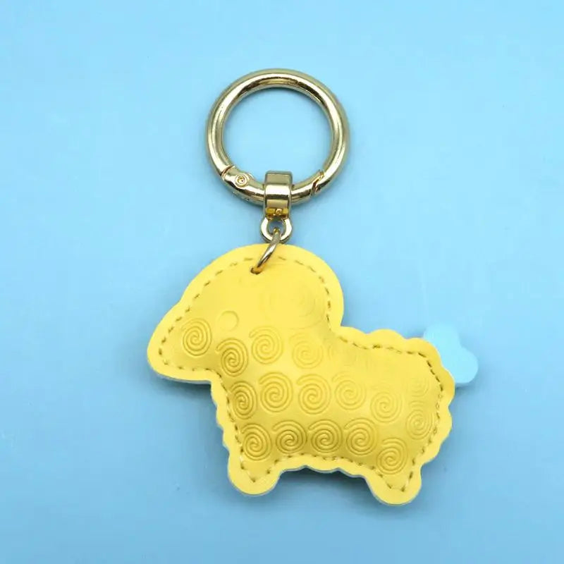 2027 Lunar New Year Goat: Pendant Durable PU Sheep Keychain Bag Decor Gift Friends