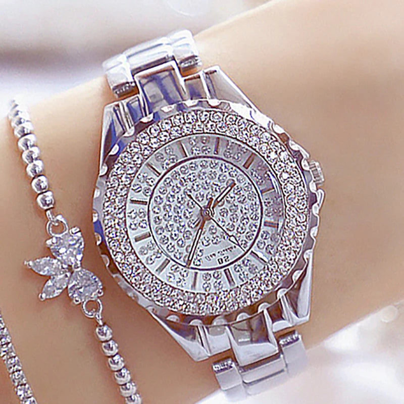 Women Gold Bracelet Dress Watches 2025 Top Brand Luxury Ladies Wrist Watches For Female Clock Fashion Elegant Full Steel