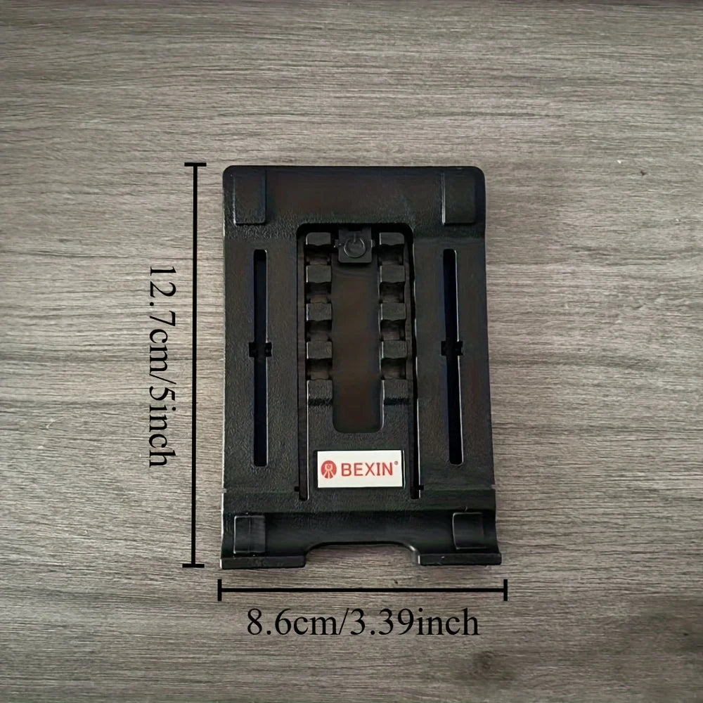 1pc Heavy Duty Foldable Tablet & Panel PC Stand with Rugged Clip Holder, Portable Desktop Mount Bracket Compatible for iPad