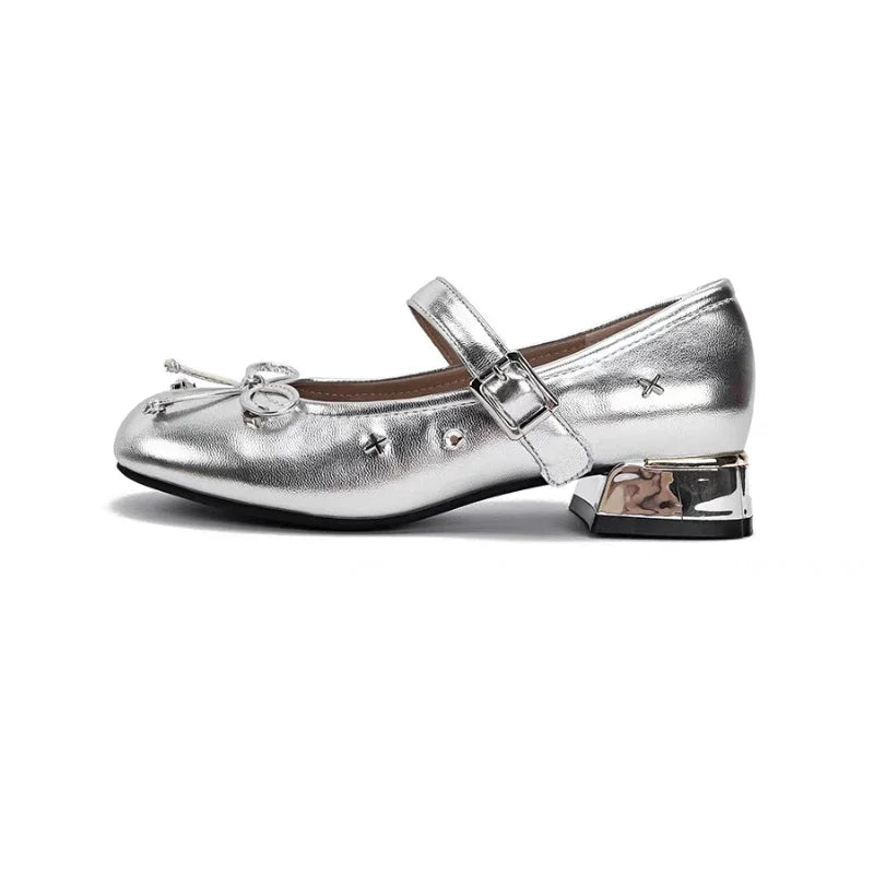 Woman Leather Shoes 2025 Spring Autumn New Fashion Korean Style Soft Bottom Anti-slippery Versatile Elegant Low-heel Party Shoes