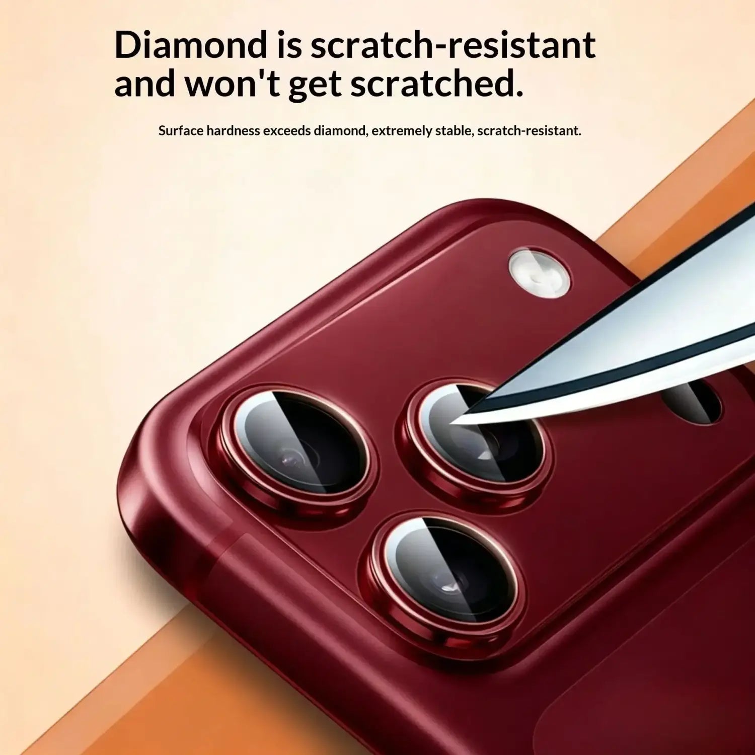 roter mit Diamantbeschichtung versehener Kameralinsenschutz mit metallischem Finish für iPhone 18 Pro Max bietet Vorteile hinsichtlich Anti-Reflexion und ultrahaltbarer Beständigkeit für ProMax 18Pro
