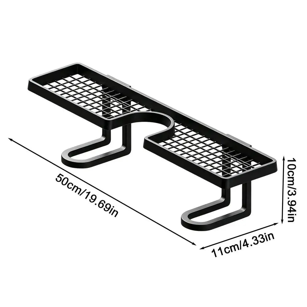 Bathroom U-Shaped Rack Wall Mount Floating Shelf Over Sink Organizer Wash Basin Rack Punch-Free Storage Accessories