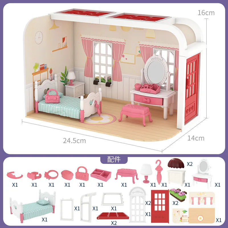 Miniature Items Dollhouse Accessories And Furniture Mini Toys Set Home Shop Scene Livingroom Pretend Playset Kids Toys Gifts
