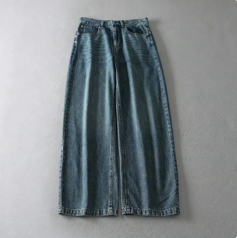 Women Pants Casual Streetwear High Waist Jeans Wide Leg Trousers Loose Daily Walking Denim Pant zip jeans pantalon y2k