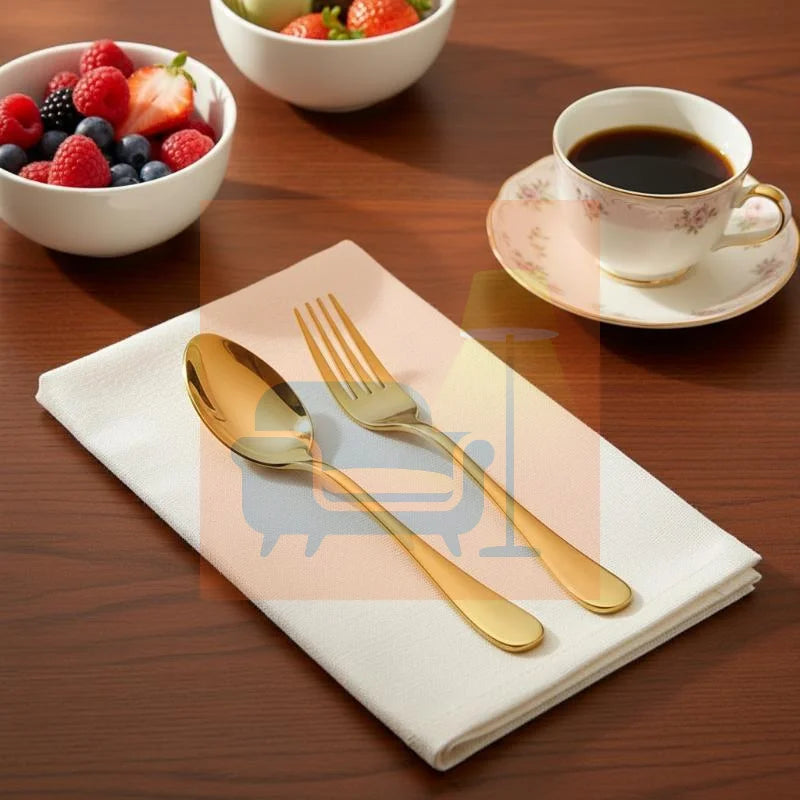 2pcs Tableware Stainless Steel Dinnerware Set Spoon Fork Cutlery Flatware Dishwasher Safe Kitchen  Set