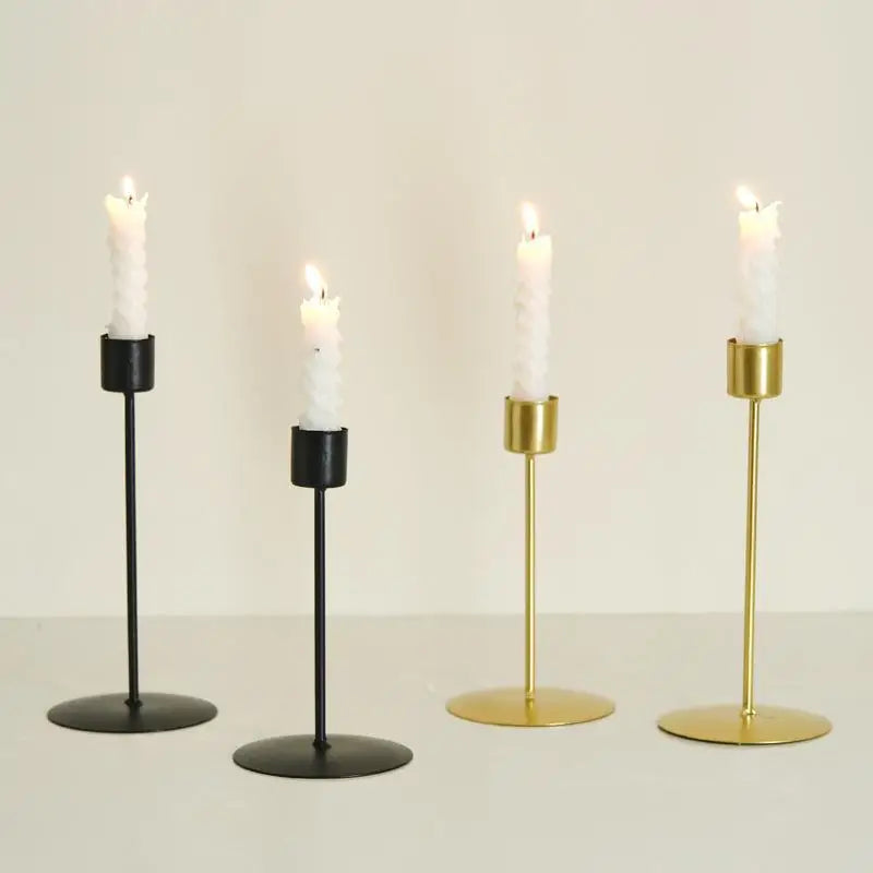 Living Room Decor, European Style Golden Candle Holders, Ideal for Wedding and Party Decors