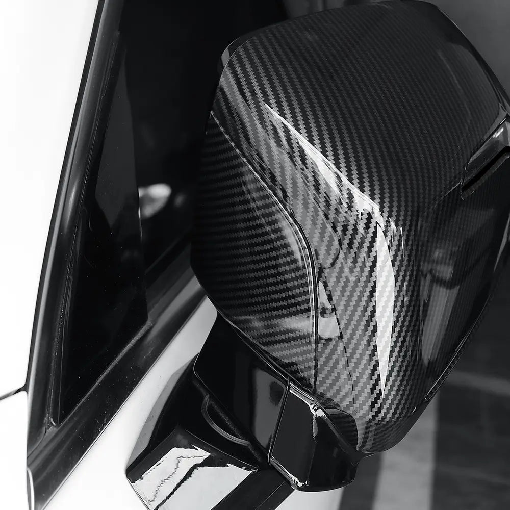 Black carbon fiber textured side mirror cover for Hyundai Palisade led mirror covers 2020-2025.
