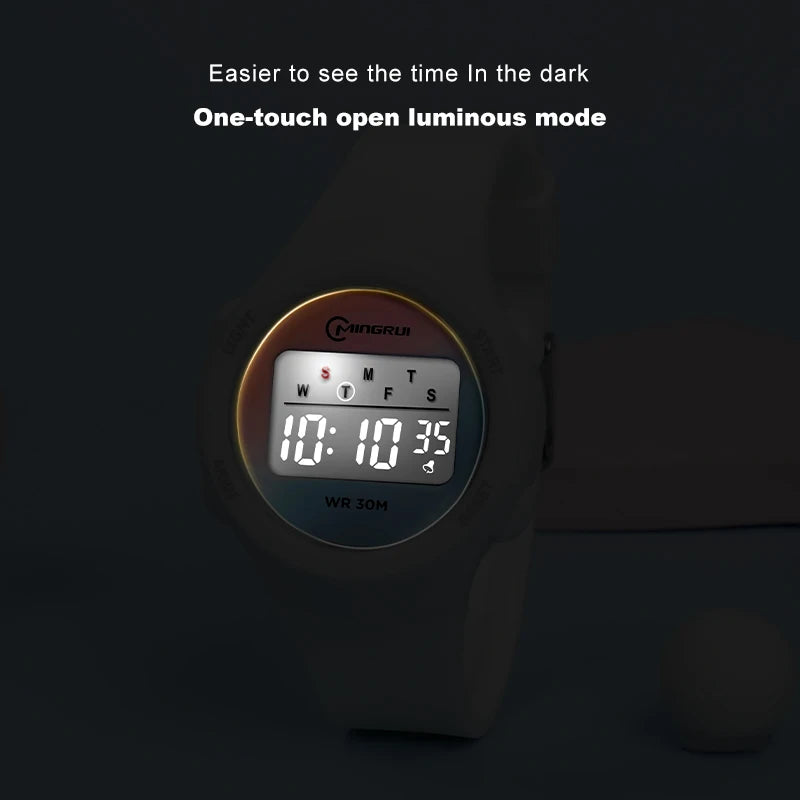 New Boys Girls Watch 30M Waterproof Digital Chidlren Watch Purple LCD Electronic Kids Sport Watches Alarm Clocks Gifts