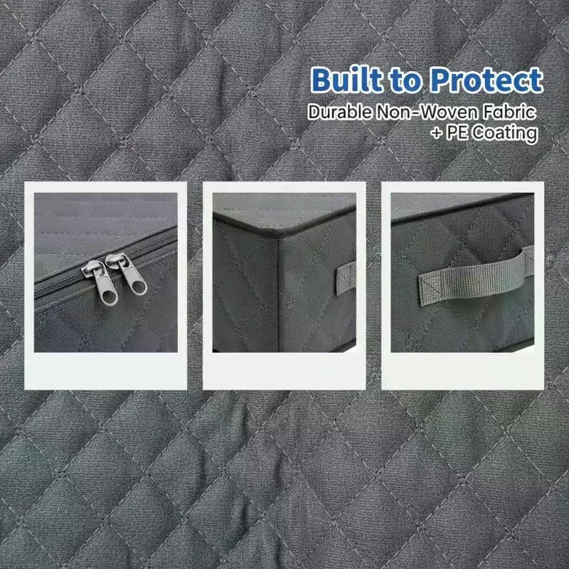 4 Pack Under Bed Storage Containers Blanket Storage Bag Shoe Storage And Organization Space-Saving Bedding Organizer For Bedroom