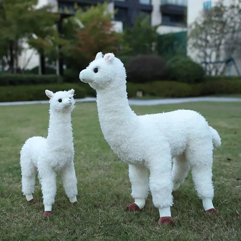 Soft Aplaca Plush Toys Stuffed Animals Lifelike Llama Cream Kawaii Alpaca Toys Doll Standing For boys Girls Birthday Gift