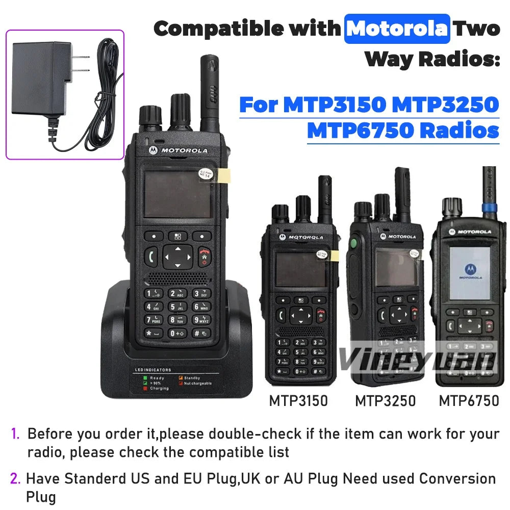 NNTN8234A Smart Charger For Motorola MTP3150 MTP3200 MTP3250 MTP3550 MTP3500 MTP6000 MTP6750 MXP600 MXP660 Walkie Talkies