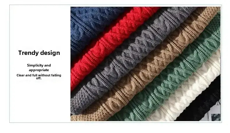 Eine Kollektion lebhaft gefärbter Strickstoff-Rollen einschließlich Rot, Navyblau, Grau, Beige, Grün und Weiß für einen Herren-Cardigan-Lockenstrick-Sweater im lässigen Winterstil als Winterpullover.