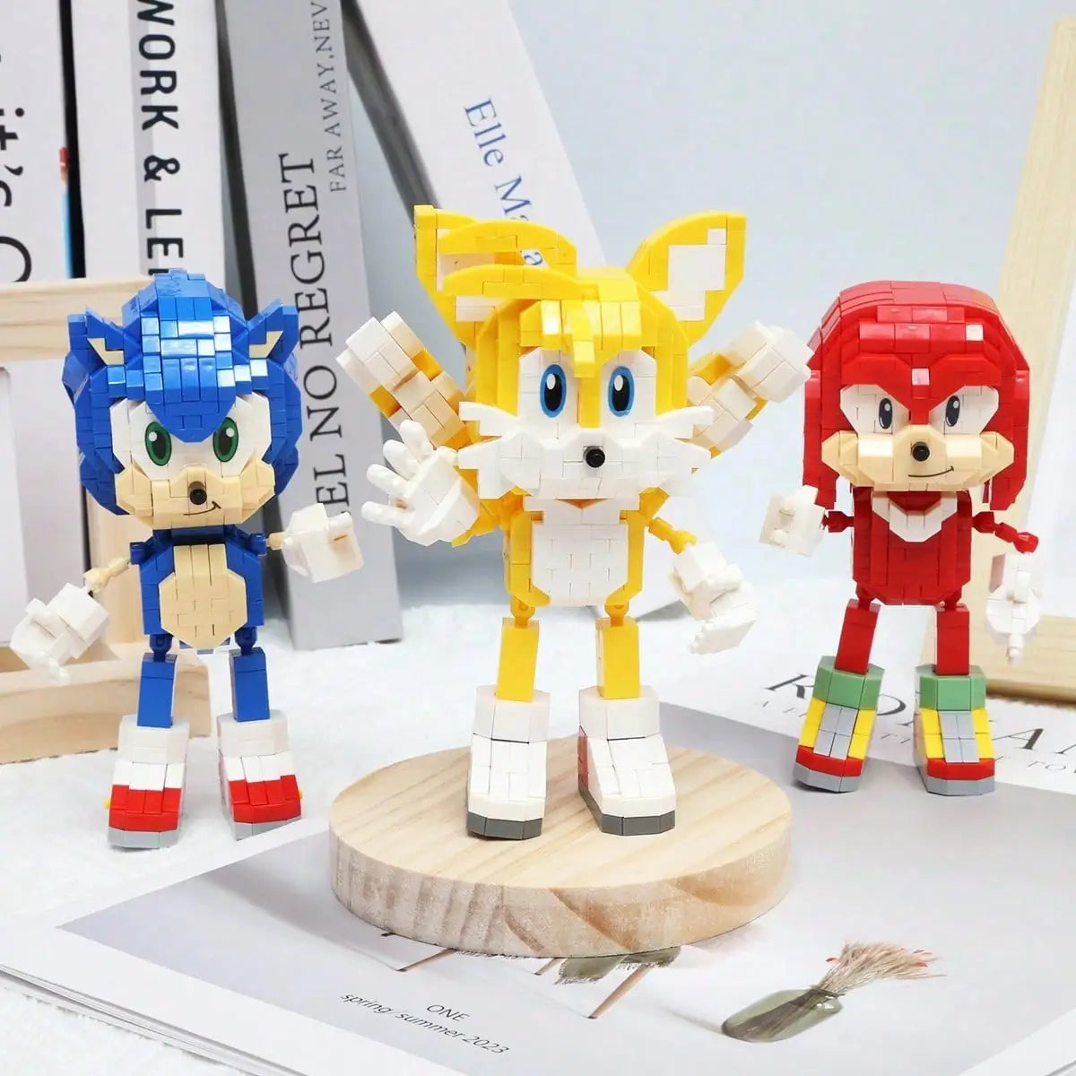 Cartoon Kawaii Building Blocks Particle Desktop Ornaments DIY Assemble Puzzle Toys Halloween Birthday Christmas Gifts