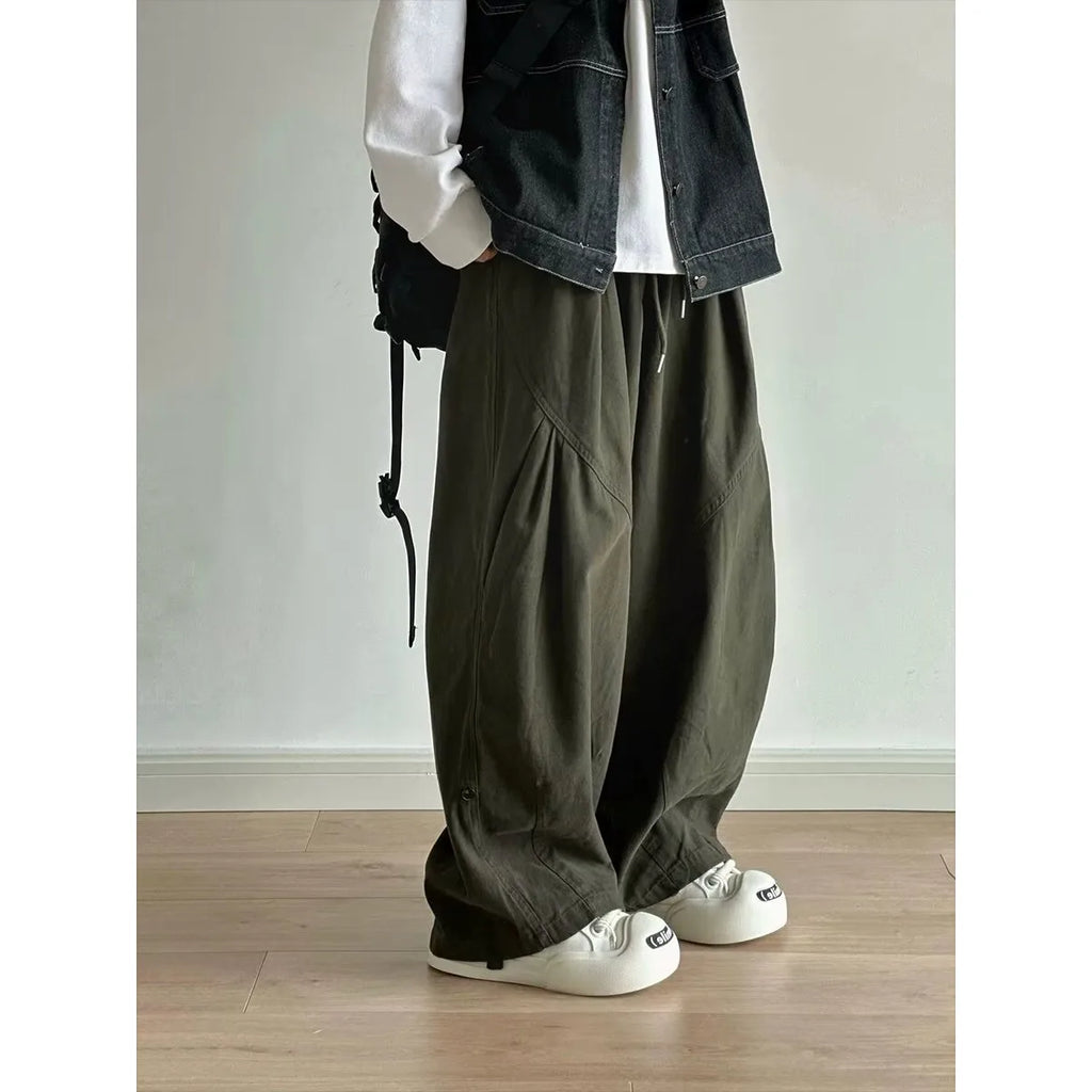 Cargo Pants Casual Sports Gym Hermers Man Men Clothing Tracksuit Striped Pants Men's Brand Copy Clothes Pleated Sweatpants Y2k