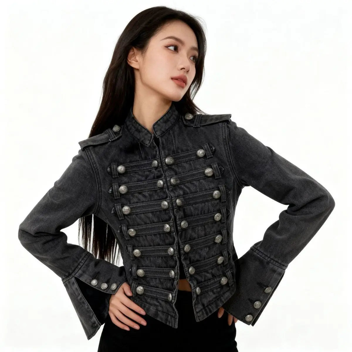 Blouse Jacket Women Spring/Autumn Cropped Denim American-style Slim-fit Casual Minimalist Comfortable Niche Premium Distinctive