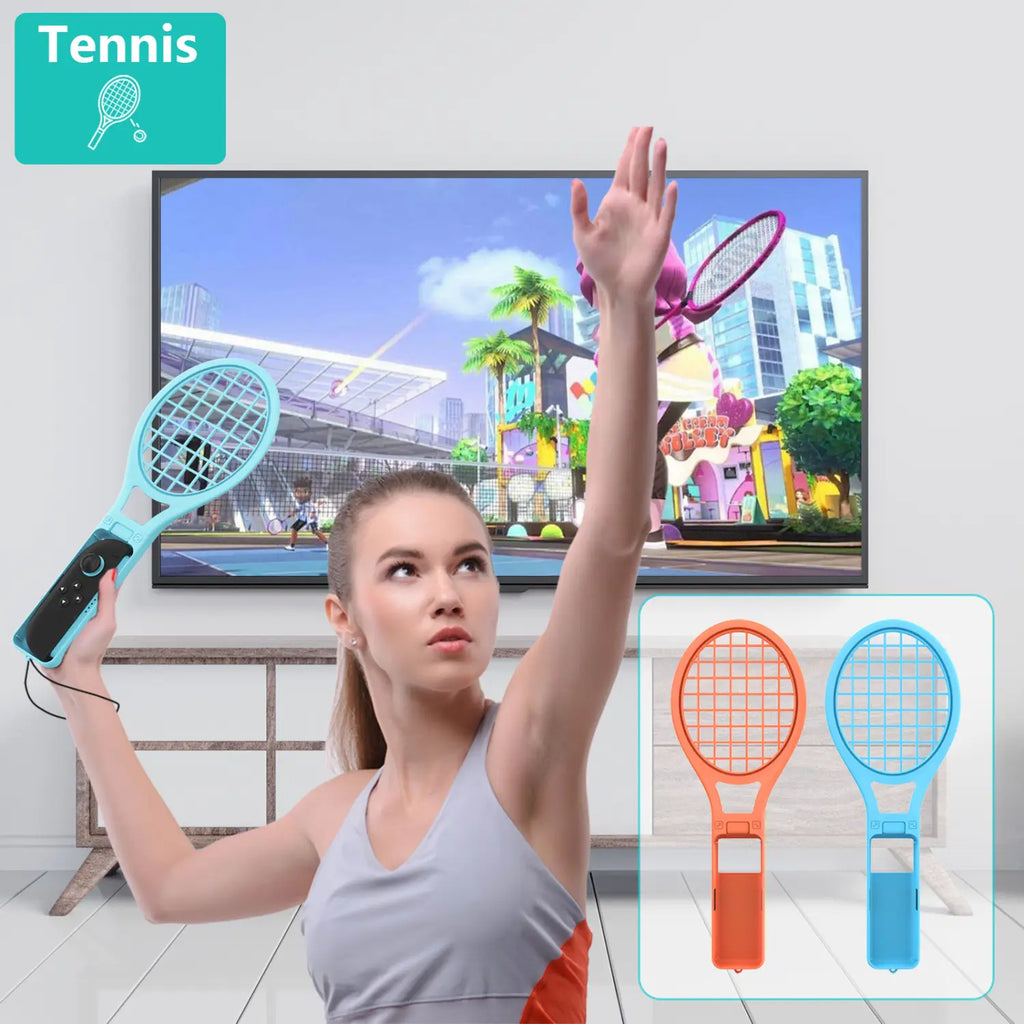 18 in 1 Sports Game Accessories Kit for NS Switch 2 Joy-Con , Golf Clubs Tennis Rackets Swords Wrist Strap Joy-Con Accessories