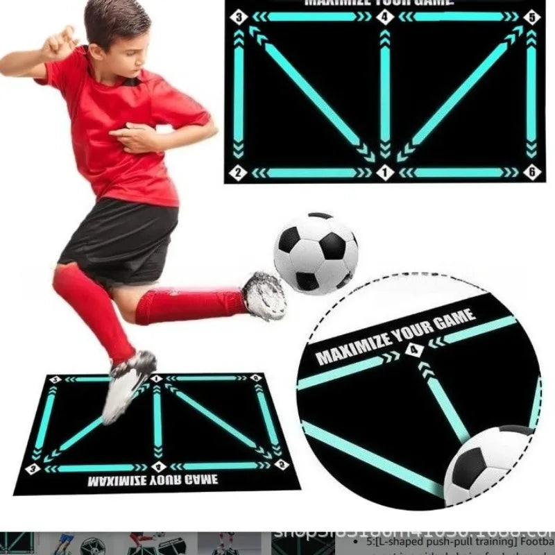 Football Training Mat Durable Non Slip Foldable Kids Adults Dribble Training Mat Football Training Indoor Ourdoor Equipment