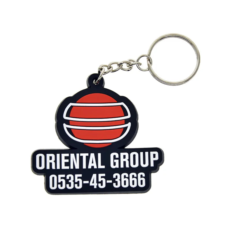 2D Custom Design Soft PVC Keychain Personalized Rubber Key Ring Wholesale Key Pendant