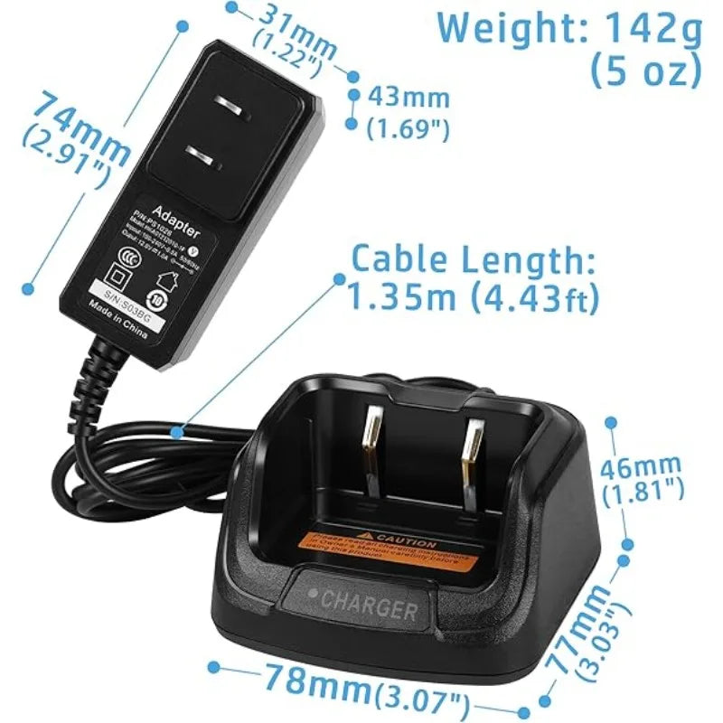 CH10L23 Desktop Charger for Hytera Radio BD502i BD552i BD612i BD506 BD516 BD556 Batteries BL2018 and BL1506 Walkie Talkie