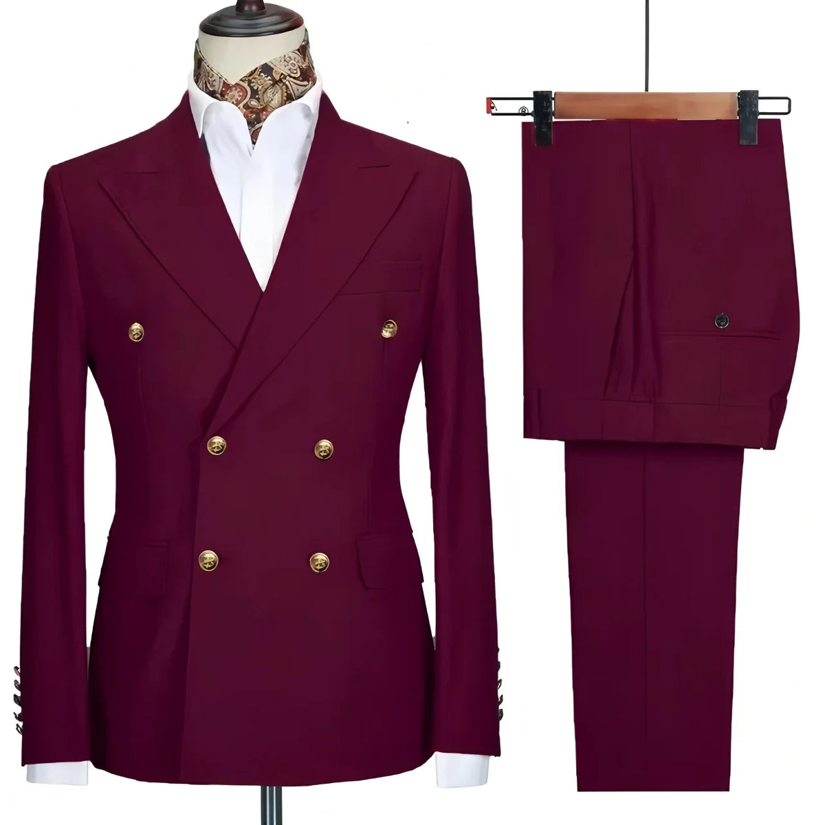Men's Elegant Business Terno Casual Host Banquet Trousers Blazer Set Male Suit for Various Occasions
