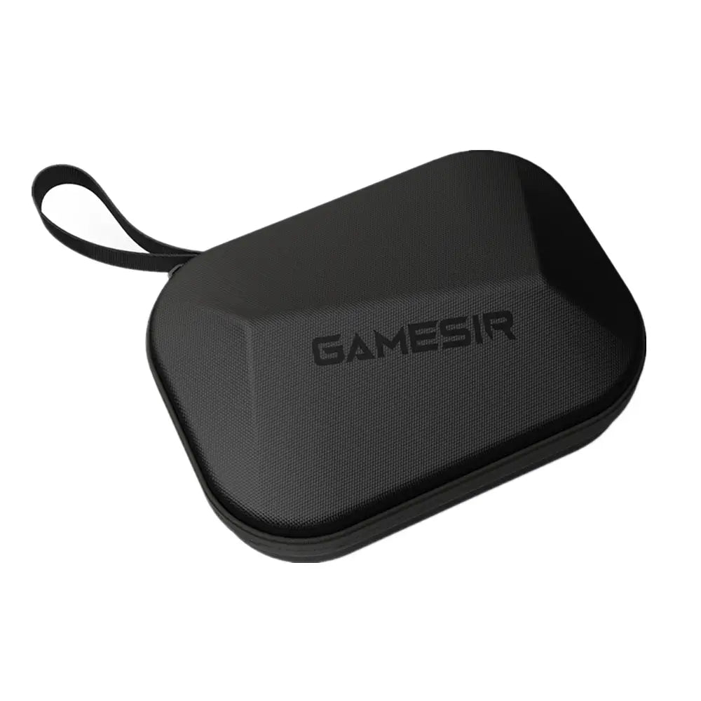 Black textured hard-shell carrying case with looped handle and Gamesir branding for the Gamesir G7 magnetic faceplate and accessories kit
