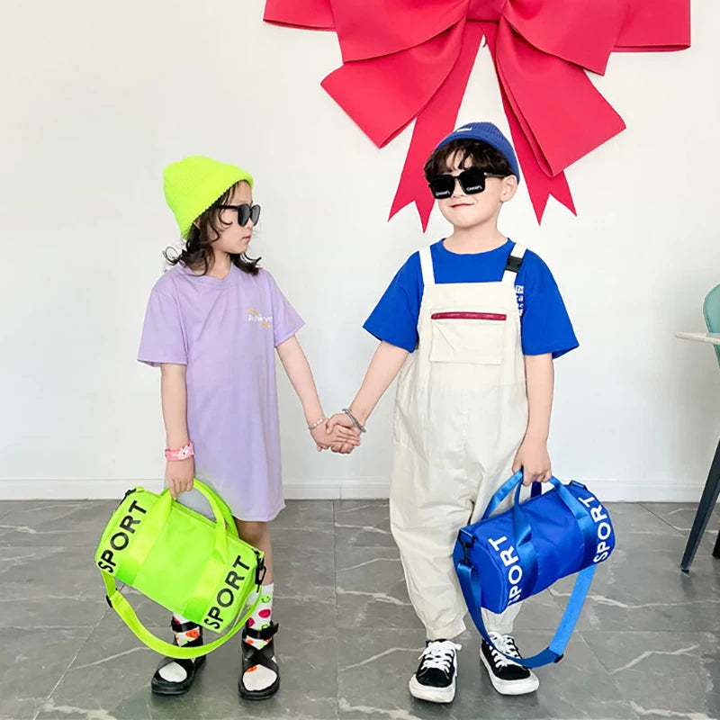 Children'S Tote Travel Bag for Kids Luggage Weekend Gym Sports Fitness Handbag Outdoor Shoulder Duffle Swimming Crossbody Bag